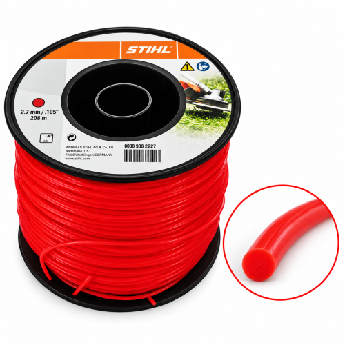 Żyłka okrągła STIHL 2,7mm 208m (czerwona)